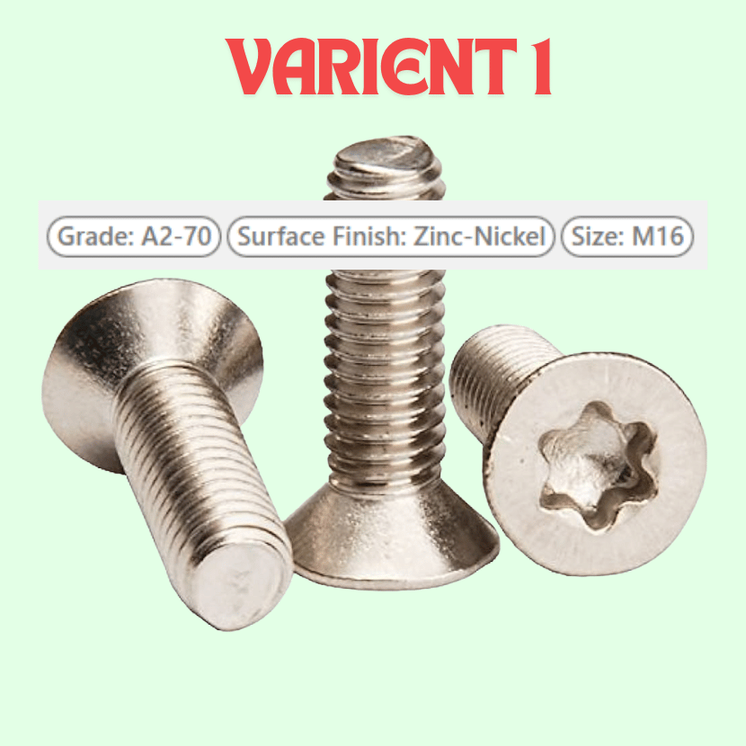 Countersunk Screw with Torx Punch (C’sk)s