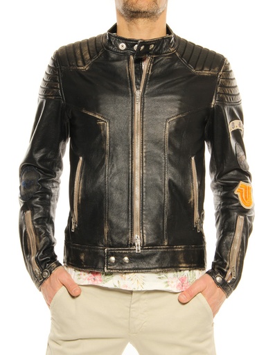 [LJB3-01] Leather jacket D.r.o.w.s black